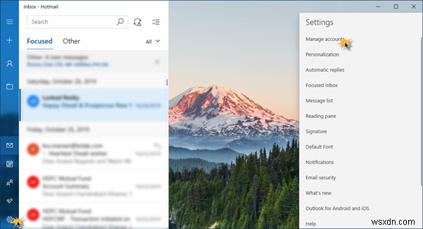 Cách thay đổi Tên người gửi Email trong ứng dụng Thư trong Windows 11/10 