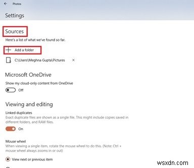 Cách thêm vị trí thư mục mới trong ứng dụng Ảnh trên Windows 10 