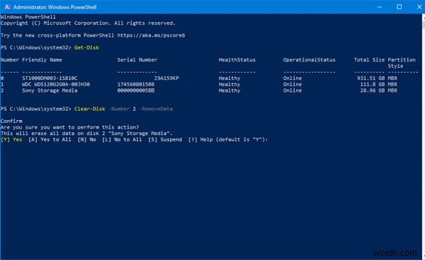 Cách định dạng Ổ cứng gắn ngoài hoặc ổ USB bằng Windows PowerShell 