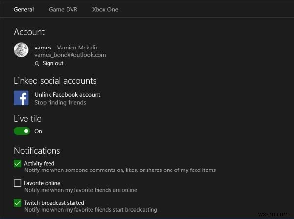 Cách tìm bạn bè trên Facebook trên Xbox Live với ứng dụng Xbox trên Windows 11/10 