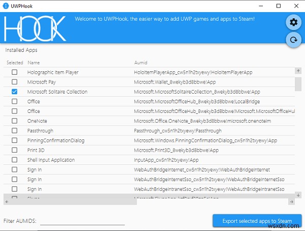 Sử dụng UWPHook để thêm các trò chơi và ứng dụng Microsoft Store vào Steam chỉ với một cú nhấp chuột 