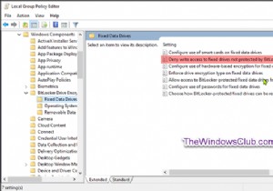 Từ chối quyền truy cập ghi vào các ổ đĩa cố định không được bảo vệ bởi BitLocker trong Windows 10 