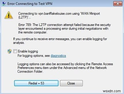 Khắc phục lỗi VPN 789, cố gắng kết nối L2TP không thành công trong Windows 10 