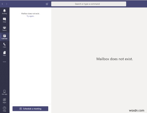 Sửa lỗi Hộp thư không tồn tại trong Microsoft Teams 