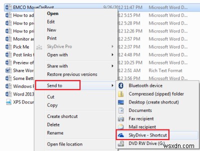 Thêm lối tắt OneDrive vào menu  Gửi tới  trong Windows 11/10 