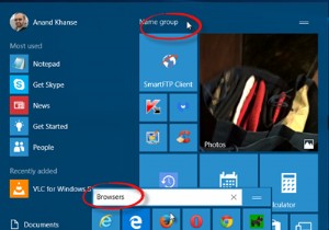 Group &Name Tile Groups trên Start Menu của Windows 10 