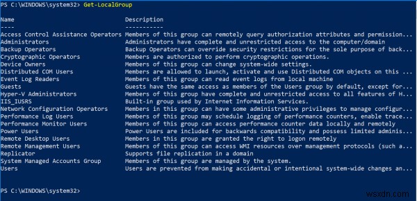 Cách quản lý Nhóm và Người dùng Cục bộ bằng Windows PowerShell 