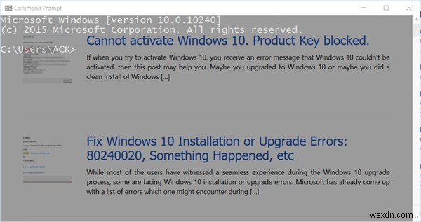 Cách làm cho Command Prompt trong suốt trong Windows 10 