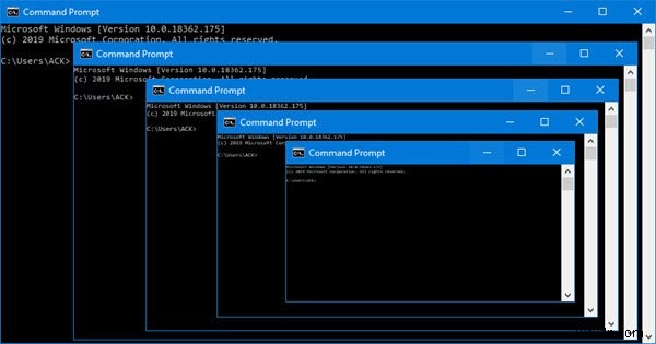 Cách tăng hoặc giảm tỷ lệ CMD / PowerShell hoặc bất kỳ cửa sổ nào bằng chuột 