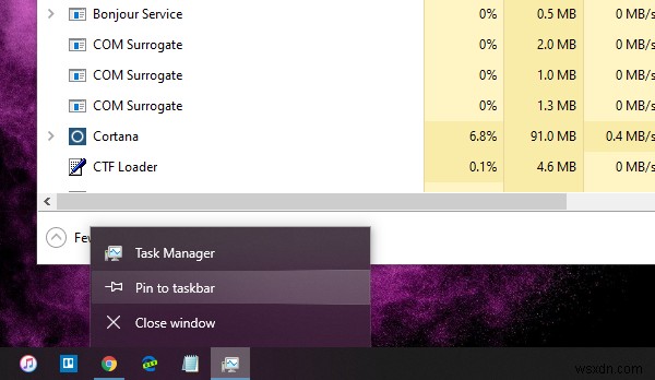 Ghim Task Manager vào Taskbar hoặc Start Menu; Thu nhỏ thanh tác vụ vào khay hệ thống 