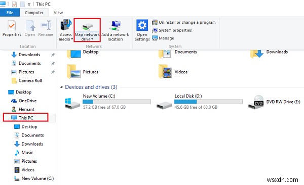 Lập bản đồ lưu trữ đám mây dưới dạng ổ đĩa cục bộ trong File Explorer trong Windows 11/10 