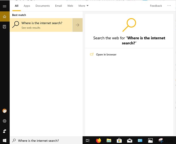 Cortana Web Preview không hoạt động trên Windows 10 