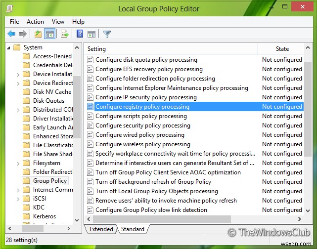 Cách tắt Xử lý nền của Chính sách đăng ký trong Windows 10 