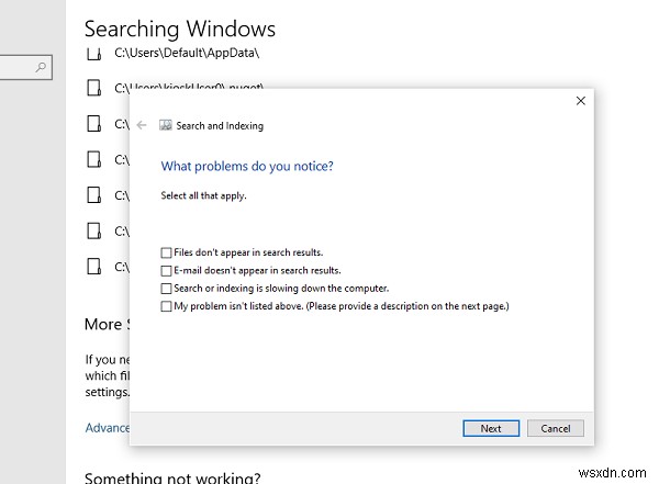 Menu Start của Windows 10 Tìm kiếm không tìm kiếm trên toàn bộ PC 