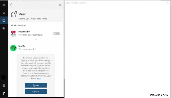 Cortana Spotify không hoạt động trên Windows PC - Đang kết nối với dịch vụ 