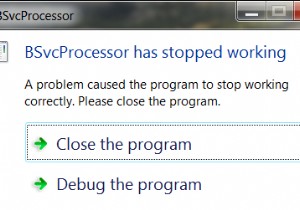 BSvcProcessor đã ngừng hoạt động 