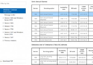Thông tin chi tiết về bản phát hành Windows 10, các phiên bản, các sự cố đã biết và đã giải quyết, v.v. 