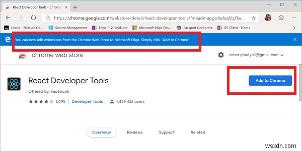 Danh sách Công cụ dành cho nhà phát triển trong Microsoft Edge (Chromium) mới 