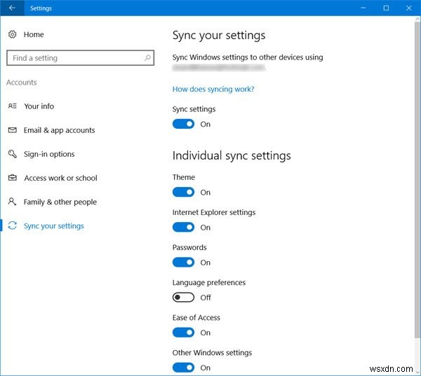 Cách đồng bộ hóa cài đặt trên các thiết bị trong Windows 10 