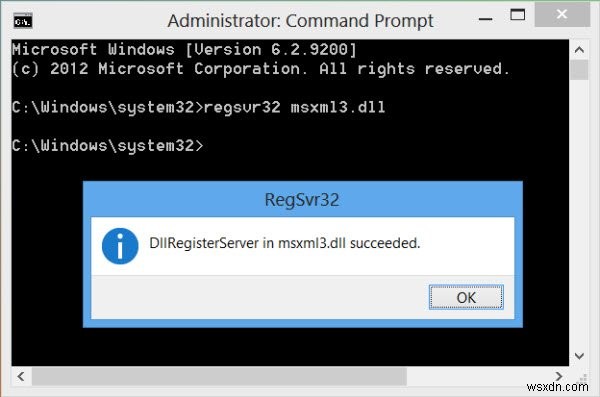 Regsvr32 trong Windows 10:Giải thích, lệnh, sử dụng và thông báo lỗi 