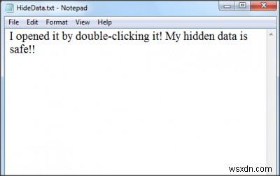 Ẩn dữ liệu trong ngăn tệp văn bản Notepad bí mật của Windows 10 