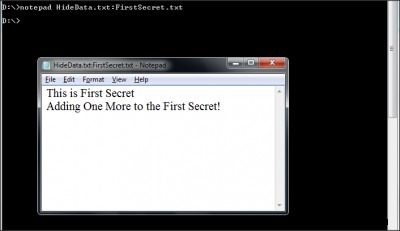 Ẩn dữ liệu trong ngăn tệp văn bản Notepad bí mật của Windows 10 