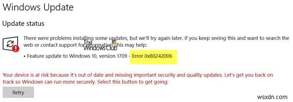 Sửa lỗi Windows Update 0x80242006 trên Windows 10 