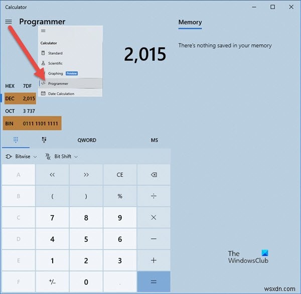 Cách sử dụng Máy tính Windows 10 để chuyển đổi số thập phân sang số nhị phân 