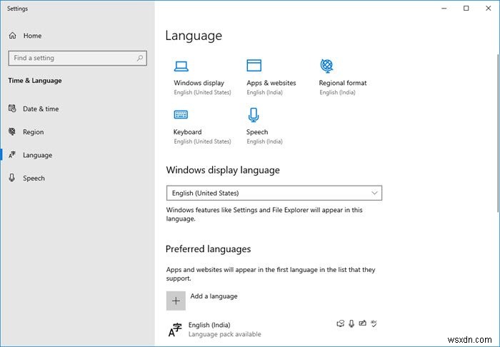 Giao diện người dùng đa ngôn ngữ (MUI) trong Windows 11/10 