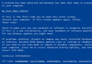 Khắc phục NO_USER_MODE_CONTEXT Màn hình xanh chết chóc trên Windows 