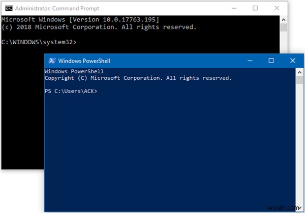 Sự khác biệt giữa Command Prompt và Windows PowerShell 