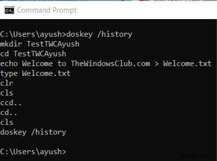 Cách xem, lưu và xóa Lịch sử lệnh Command Prompt trong Windows 10 