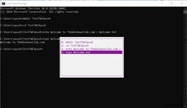 Cách xem, lưu và xóa Lịch sử lệnh Command Prompt trong Windows 10 