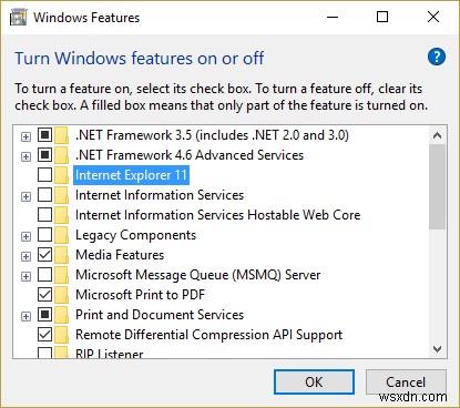 Cách bật hoặc tắt các tính năng Windows tùy chọn trên Windows 10 