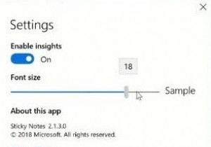 Cách thay đổi kích thước phông chữ trong Sticky Notes trong Windows 10 