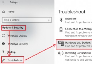 Khắc phục sự cố Phần cứng và Thiết bị Windows bằng Trình khắc phục sự cố 