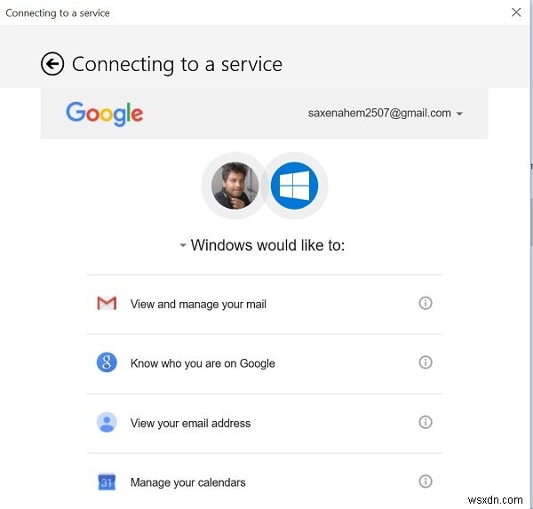 Cách đồng bộ hóa Lịch Google với Ứng dụng Windows Mail 