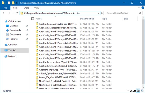 Cách xóa các tệp Báo cáo Lỗi Windows rất lớn được xếp hàng đợi trong hệ thống 