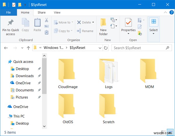 Thư mục $ SysReset là gì và cách xóa thư mục $ SysReset trong Windows 10 