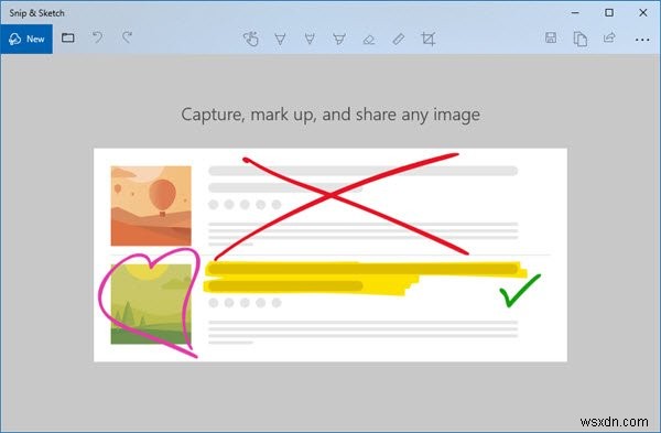 Cách sử dụng ứng dụng Snip &Sketch để chụp và ghi chú ảnh chụp màn hình trong Windows 10 