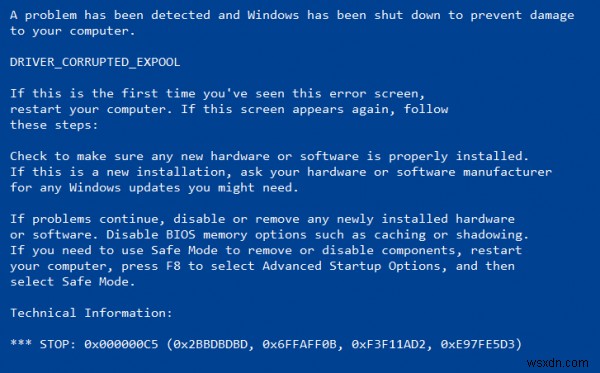 Sửa lỗi DRIVER_CORRUPTED_EXPOOL trên Windows 10 