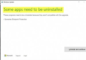 Một số ứng dụng cần được gỡ cài đặt Lỗi cập nhật Windows 10 