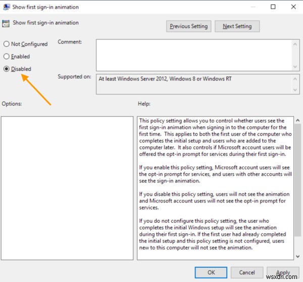 Cách vô hiệu hóa lần đăng nhập đầu tiên Hi animation bằng Registry hoặc Group Policy trong Windows 10 