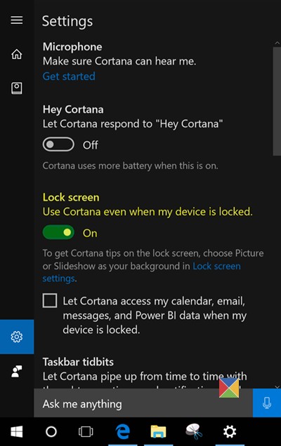 Cách bật và sử dụng Cortana trên Màn hình khóa Windows 10 