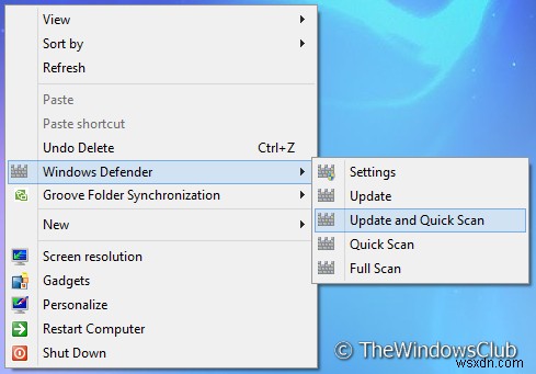 Cách thêm các tính năng của Bộ bảo vệ Windows vào Menu ngữ cảnh trong Windows 10 