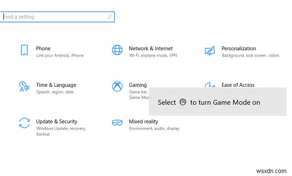 Cách tắt thông báo chế độ trò chơi trong Windows 10 