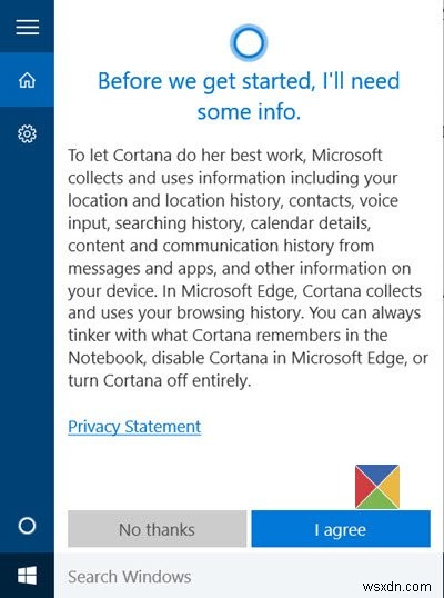 Kích hoạt và thiết lập Cortana trong Windows 10 