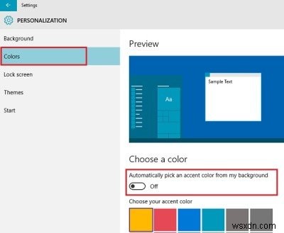 Cách hiển thị Màu trên Start Menu và Taskbar trong Windows 10 