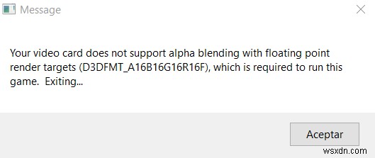 Thẻ video của bạn không hỗ trợ trộn alpha 