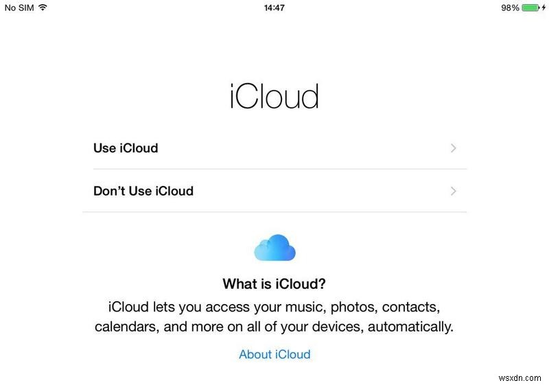 Cách thiết lập iCloud 